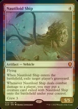 画像1: [FOIL] ノーチロイド船/Nautiloid Ship 【英語版】 [CLB-灰MR]