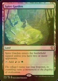 [FOIL] 尖塔の庭/Spire Garden 【英語版】 [CLB-土地R]