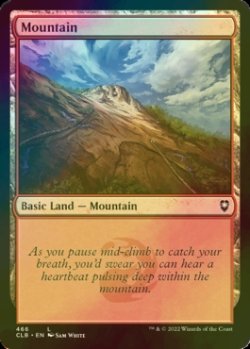 画像1: [FOIL] 山/Mountain No.466 【英語版】 [CLB-土地C]