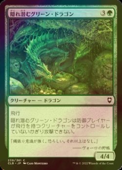 画像1: [FOIL] 隠れ潜むグリーン・ドラゴン/Lurking Green Dragon 【日本語版】 [CLB-緑C]