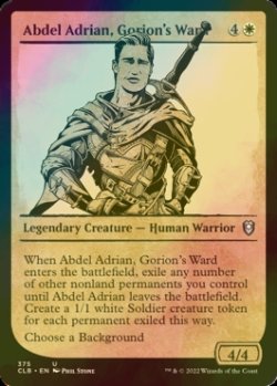 画像1: [FOIL] ゴライオンの養子、アブデル・エイドリアン/Abdel Adrian, Gorion's Ward (ショーケース版) 【英語版】 [CLB-白U]