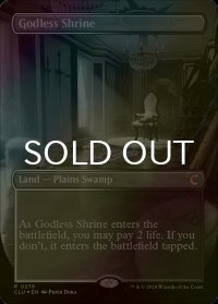 [FOIL] 神無き祭殿/Godless Shrine (全面アート版) 【英語版】 [CLU-土地R]