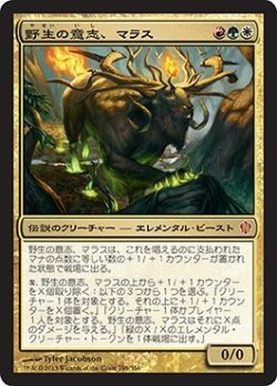 画像1: **大判FOIL** 野生の意志、マラス/Marath, Will of the Wild 【日本語版】 [C13-金MR]