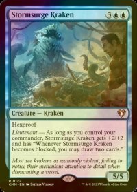[FOIL] うねり嵐のクラーケン/Stormsurge Kraken 【英語版】 [CMM-青R]