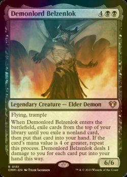 画像1: [FOIL] 悪魔王ベルゼンロック/Demonlord Belzenlok 【英語版】 [CMM-黒R]