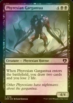 画像1: [FOIL] ファイレクシアのガルガンチュア/Phyrexian Gargantua 【英語版】 [CMM-黒C]