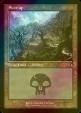 [FOIL] 沼/Swamp No.443 (旧枠) 【英語版】 [CMM-土地C]