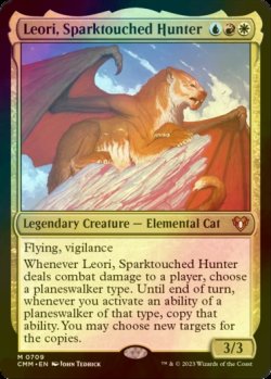 画像1: [FOIL] 灯触れの狩人、レオリ/Leori, Sparktouched Hunter (統率者デッキ版) 【英語版】 [CMM-金MR]