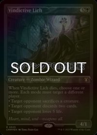 [FOIL] 執念深いリッチ/Vindictive Lich (エッチング仕様) 【英語版】 [CMM-黒R]