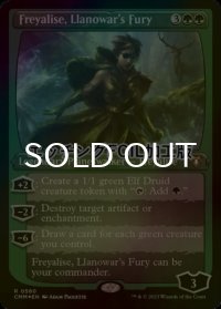 [FOIL] ラノワールの憤激、フレイアリーズ/Freyalise, Llanowar's Fury (エッチング仕様) 【英語版】 [CMM-緑R]