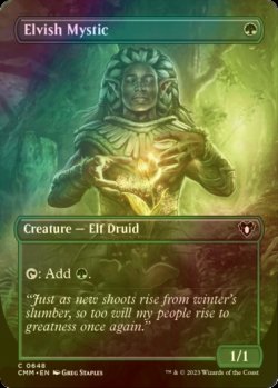 画像1: [FOIL] エルフの神秘家/Elvish Mystic (全面アート版) 【英語版】 [CMM-緑C]