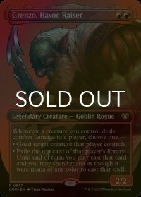 [FOIL] 騒乱の発端、グレンゾ/Grenzo, Havoc Raiser (全面アート・海外産ブースター版) 【英語版】 [CMM-赤R]