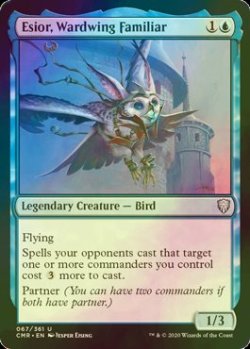 画像1: [FOIL] 守り翼の使い魔、エシオル/Esior, Wardwing Familiar 【英語版】 [CMR-青U]