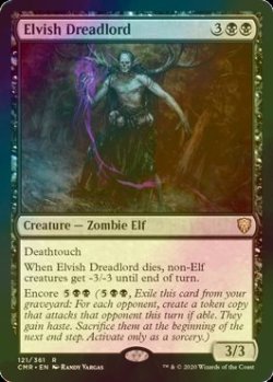 画像1: [FOIL] エルフの戦慄王/Elvish Dreadlord 【英語版】 [CMR-黒R]