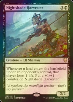 画像1: [FOIL] ベラドンナの収穫者/Nightshade Harvester 【英語版】 [CMR-黒R]