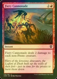 [FOIL] 焦熱の連続砲撃/Fiery Cannonade 【英語版】 [CMR-赤C]