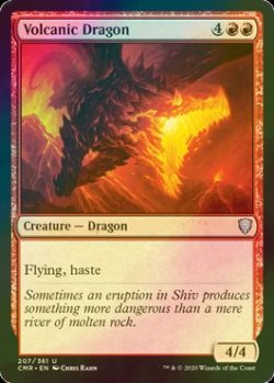 画像1: [FOIL] 火山のドラゴン/Volcanic Dragon 【英語版】 [CMR-赤U]