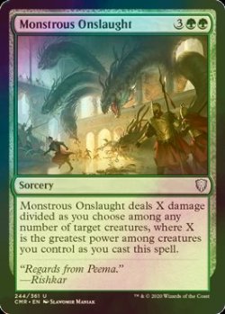 画像1: [FOIL] 巨怪の猛攻/Monstrous Onslaught 【英語版】 [CMR-緑U]