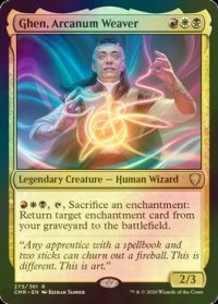 [FOIL] 秘儀の織り手、ゲン/Ghen, Arcanum Weaver 【英語版】 [CMR-金R]