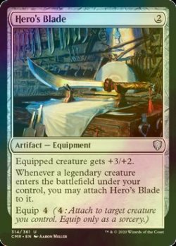 画像1: [FOIL] 英雄の刃/Hero's Blade 【英語版】 [CMR-灰U]