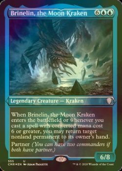 画像1: [FOIL] 月のクラーケン、ブリネリン/Brinelin, the Moon Kraken (エッチング仕様) 【英語版】 [CMR-青U]