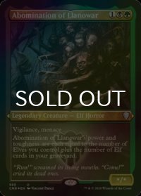 [FOIL] ラノワールの異形/Abomination of Llanowar (エッチング仕様) 【英語版】 [CMR-金U]