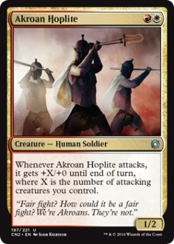 画像1: アクロスの重装歩兵/Akroan Hoplite 【英語版】 [CN2-金U]