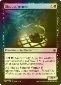 [FOIL] 捻じ曲がった害獣/Sinuous Vermin 【英語版】 [CN2-黒C]