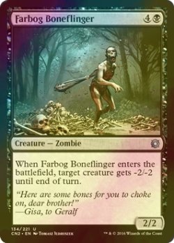 画像1: [FOIL] 遠沼の骨投げ/Farbog Boneflinger 【英語版】 [CN2-黒U]