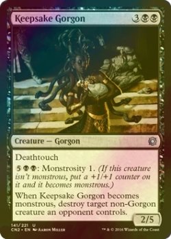 画像1: [FOIL] 形見持ちのゴルゴン/Keepsake Gorgon 【英語版】 [CN2-黒U]