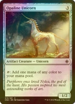 画像1: [FOIL] 乳白色の一角獣/Opaline Unicorn 【英語版】 [CN2-アC]