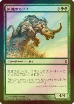 画像1: [FOIL] 突進するサイ/Charging Rhino 【日本語版】 [CNS-緑C]