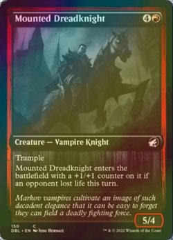 画像1: [FOIL] 馬上の戦慄騎士/Mounted Dreadknight 【英語版】 [DBL-赤C]