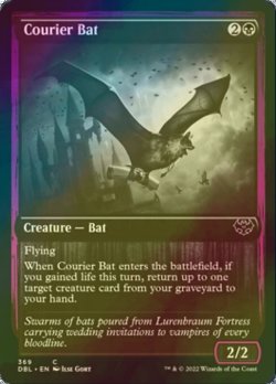 画像1: [FOIL] コウモリの急使/Courier Bat 【英語版】 [DBL-黒C]