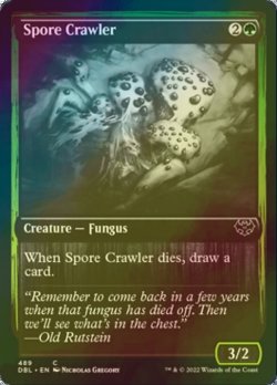 画像1: [FOIL] 這いまわる胞子/Spore Crawler 【英語版】 [DBL-緑C]