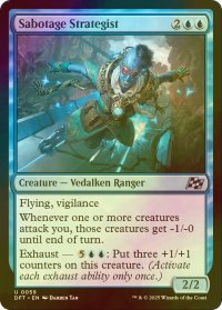 [FOIL] 妨害の戦略家/Sabotage Strategist 【英語版】 [DFT-青U]