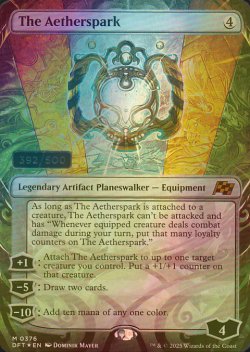 画像1: [FOIL] 霊気灯/The Aetherspark (全面アート版・シリアル392/500) 【英語版】 [DFT-灰MR]
