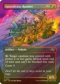 [FOIL] 黙示録の爆走車/Apocalypse Runner (全面アート版) 【英語版】 [DFT-金U]