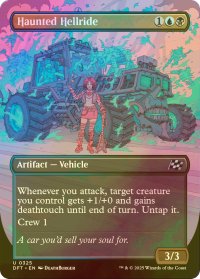 [FOIL] 憑りつかれた地獄車両/Haunted Hellride (全面アート版) 【英語版】 [DFT-金U]