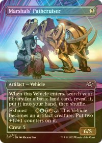 [FOIL] マーシャルの路航車/Marshals' Pathcruiser (全面アート版) 【英語版】 [DFT-灰U]