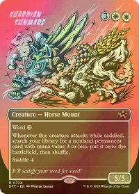 [FOIL] 守護の陽馬/Guardian Sunmare (全面アート版) 【英語版】 [DFT-白R]