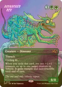 [FOIL] アゴナサウルス・レックス/Agonasaur Rex (全面アート版) 【英語版】 [DFT-緑R]