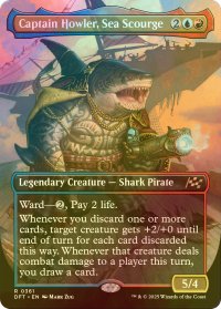 [FOIL] 海の災い魔、ハウラー船長/Captain Howler, Sea Scourge (全面アート版) 【英語版】 [DFT-金R]