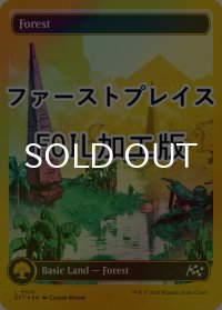 [FOIL] 森/Forest No.516 (全面アート版・ファーストプレイス仕様) 【英語版】 [DFT-土地C]