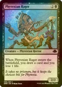 [FOIL] ファイレクシアの憤怒鬼/Phyrexian Rager 【英語版】 [DMR-黒C]