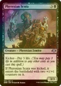 [FOIL] ファイレクシアの盾持ち/Phyrexian Scuta 【英語版】 [DMR-黒U]