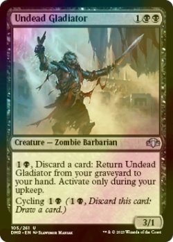 画像1: [FOIL] アンデッドの剣闘士/Undead Gladiator 【英語版】 [DMR-黒U]