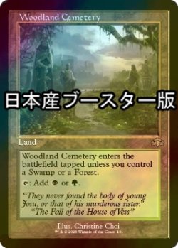 画像1: [FOIL] 森林の墓地/Woodland Cemetery ● (旧枠・日本産ブースター版) 【英語版】 [DMR-土地R]