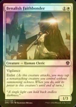 画像1: [FOIL] ベナリアの信仰繋ぎ/Benalish Faithbonder 【英語版】 [DMU-白C]