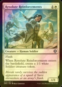 画像1: [FOIL] 毅然たる援軍/Resolute Reinforcements 【英語版】 [DMU-白U]